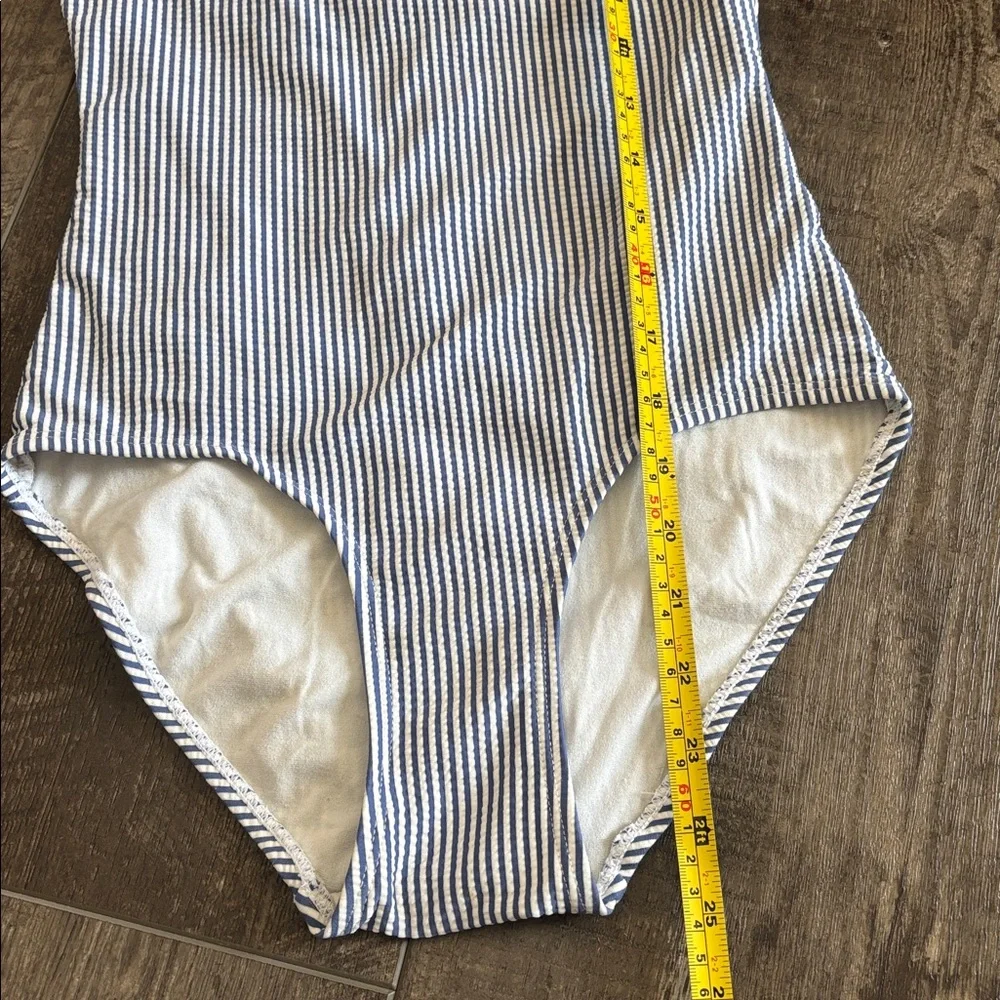 Blue & White Stripe One-Piece Swimsuit - Très Chic